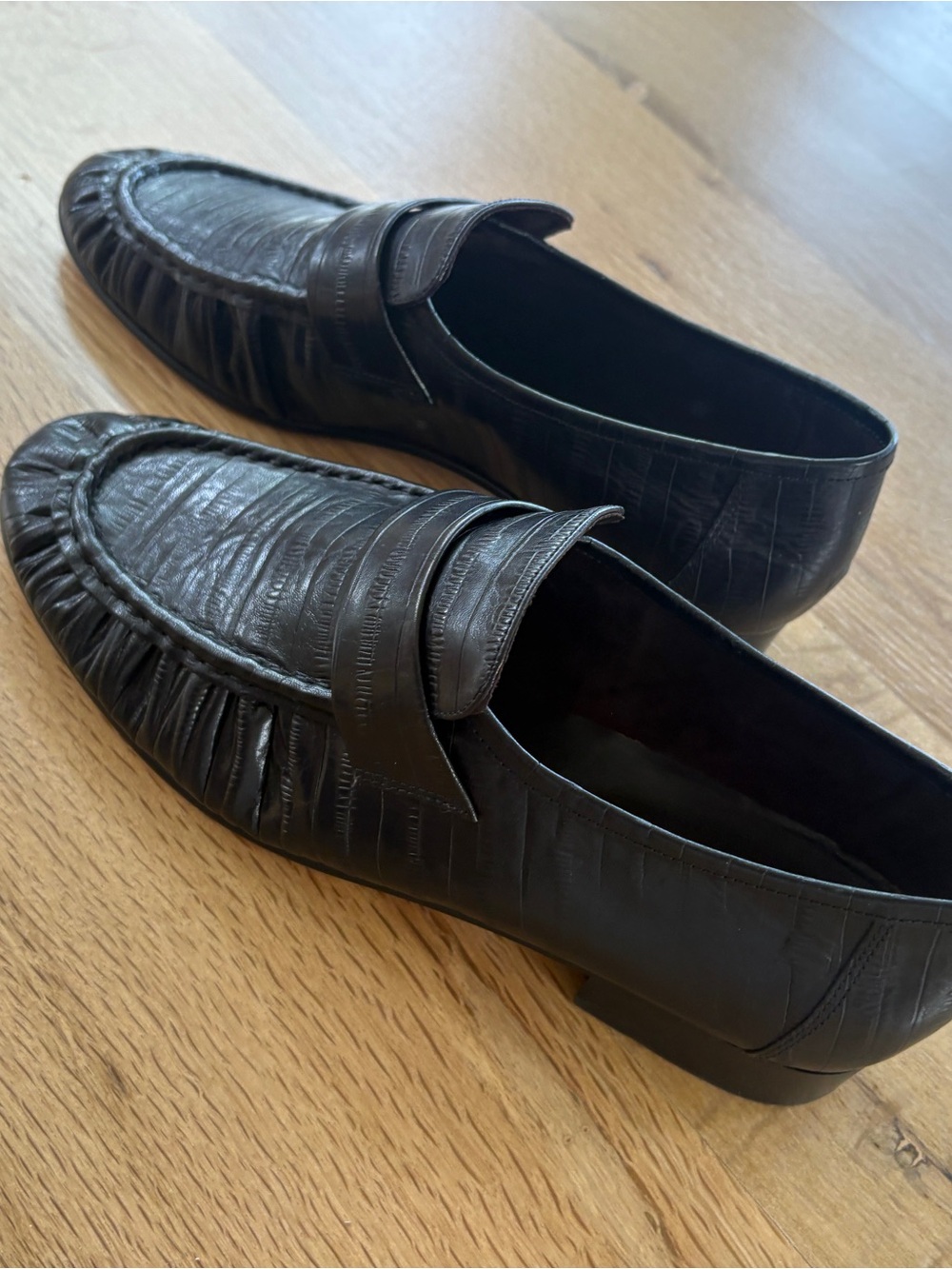 Tony Bianco Black Textured gatsby Loafers for women